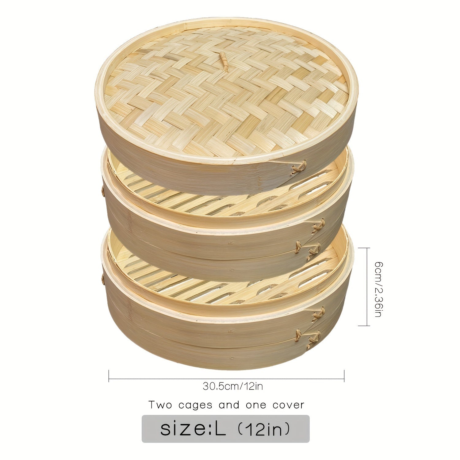 Premium ko'p qavatli bug'latgich to'plami qopqoq bilan, 3 dona - Dumplinglar, nonlar, sabzavotlar, dengiz mahsulotlari va shirinliklarni bug'latish uchun mukammal. Uyda pishirish va restoranlar uchun ideal, bug'latish qog'ozlarini o'z ichiga oladi.