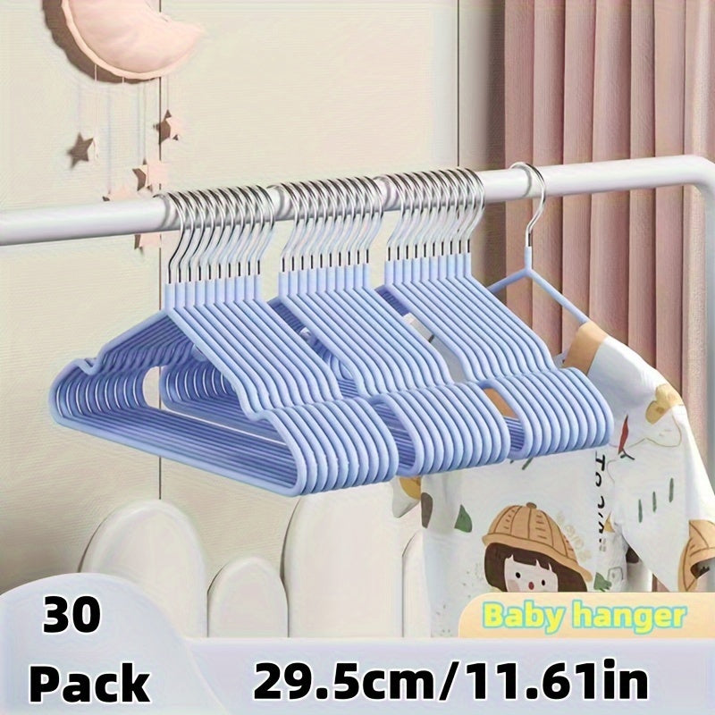 Baby Clothes Hangers Set of 20-30 Durable Anti-Slip Storage Racks for Closet Bathroom Bedroom