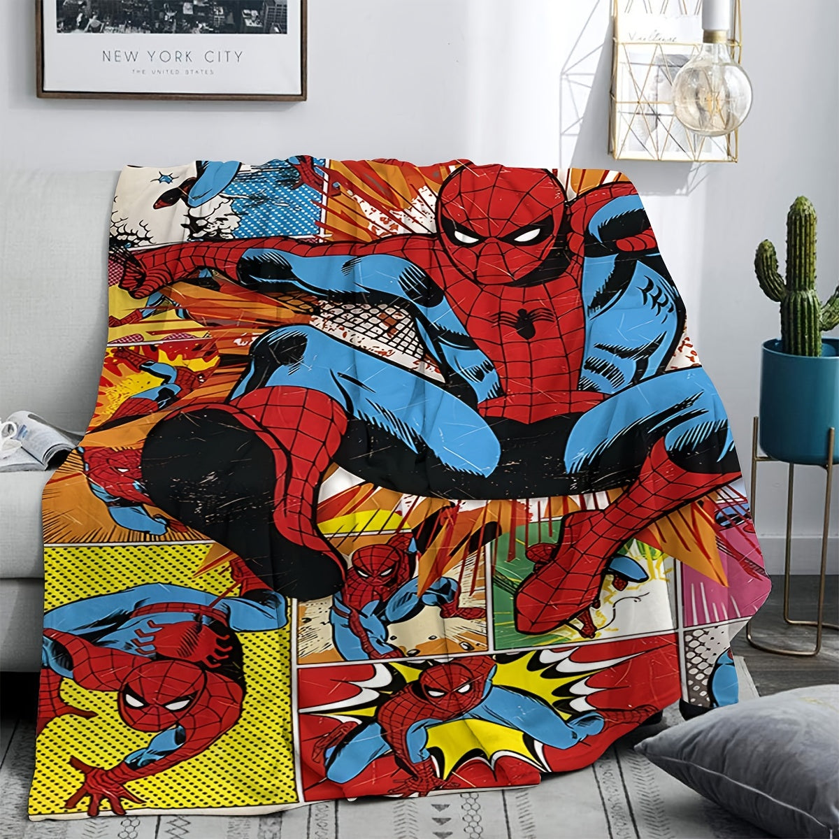 Spider-Man Hero Blanket Soft Versatile for Bed Couch Travel All Seasons