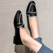 Women's Flat Shoes Slip-On Square Toe Lightweight Solid Color Casual