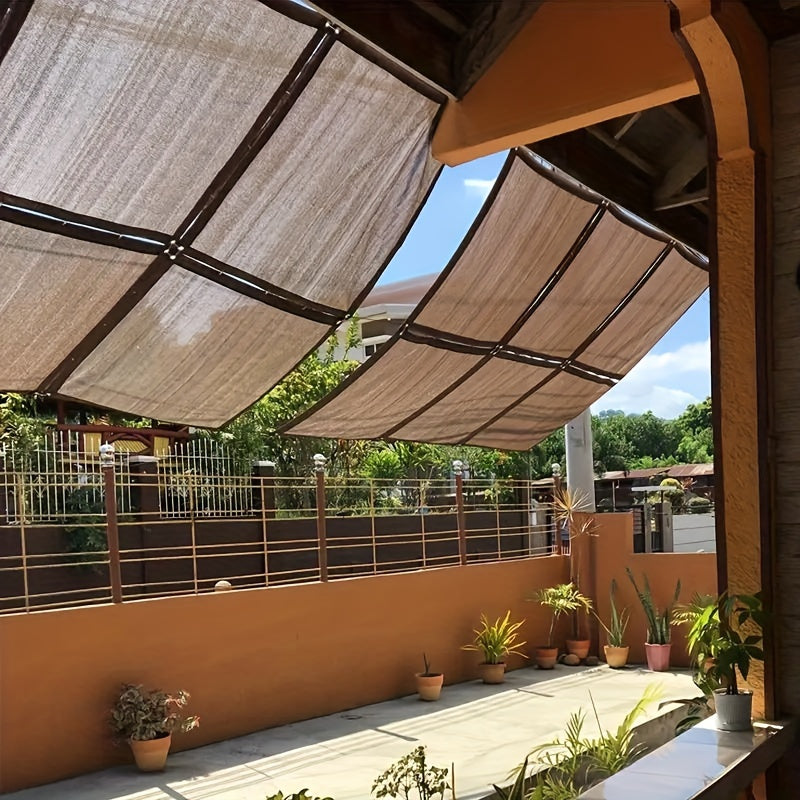 Coffee-Colored Sunshade Net UV Protection for Outdoor Patio Balcony Garden Privacy