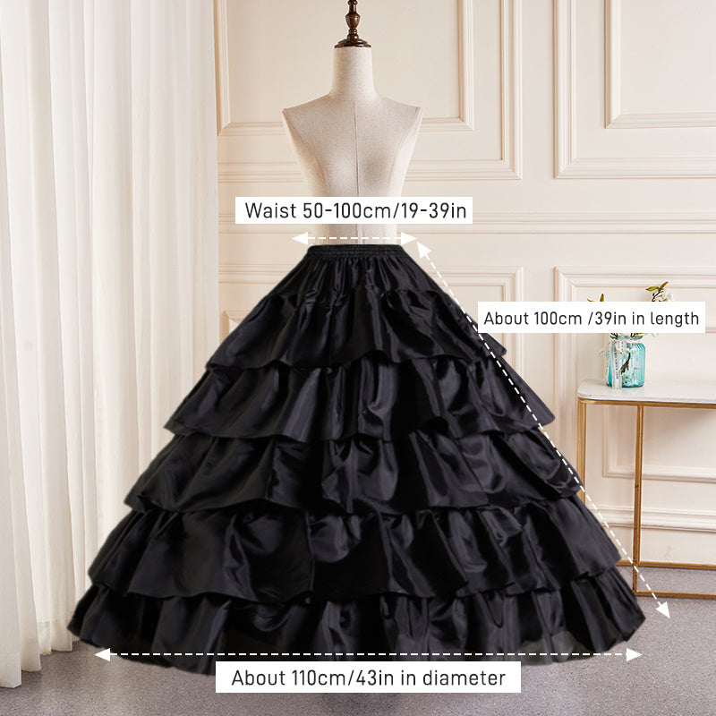 6-Hoop Wedding Dress Petticoat No Tulle Hand Washable Polyester Formal Wear