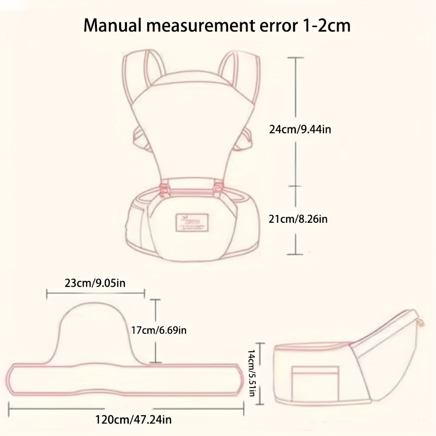 Baby Carrier Sling Reversible Waist Stool for Travel Polyester Mixed Colors Lightweight