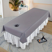 Waterproof Oil-Resistant Massage Table Sheet Polyester Multi-Color with Face Hole