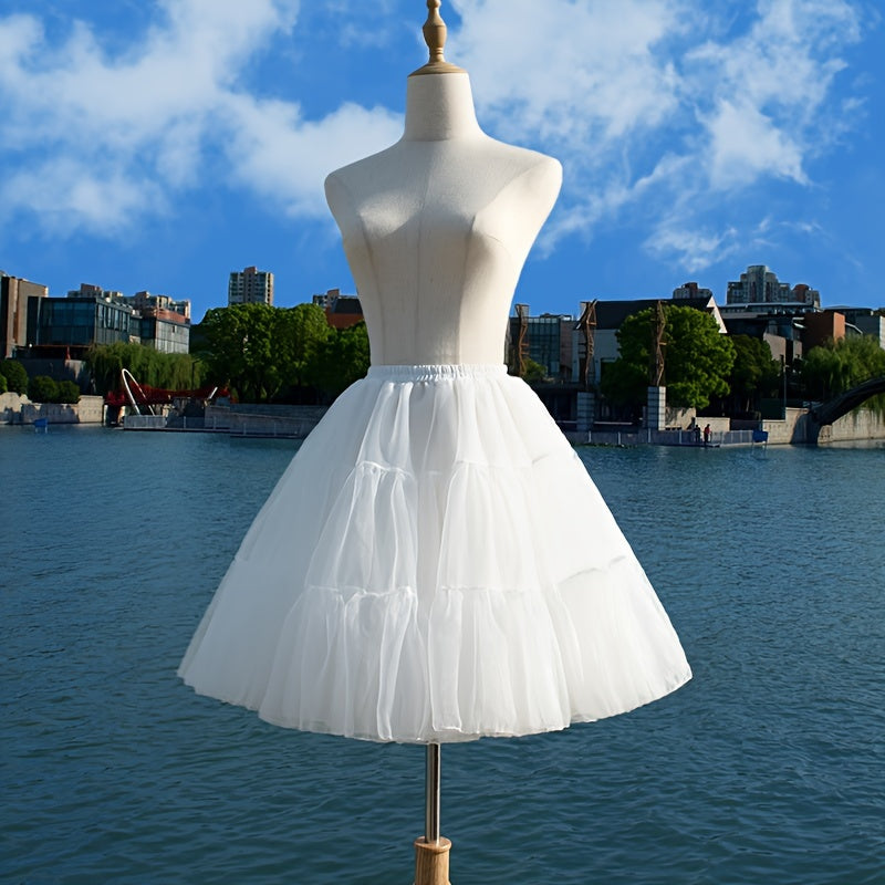 Women’s Soft Tulle Petticoat Skirt with 4 Layers and Boneless Design