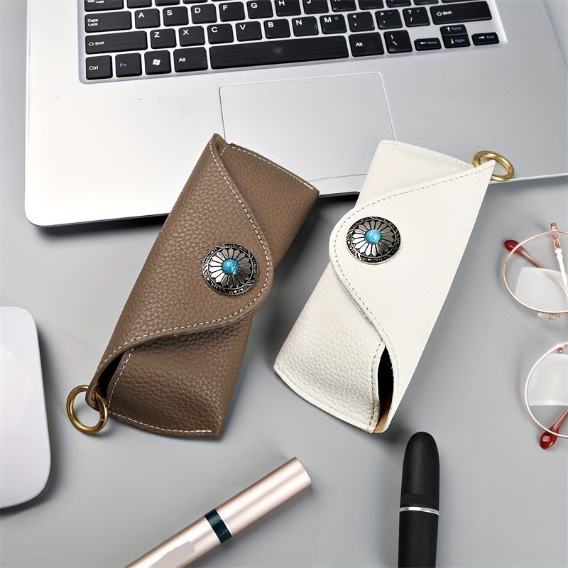 Сумка для очков Boho Fashion, чехол для чтения, портативный футляр для очков, сумка с зажимом для очков