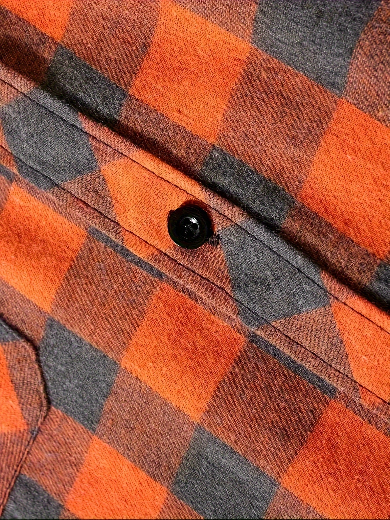 Men's Hooded Plaid Shirt Long Sleeve Casual Spring Fall Polyester Rayon