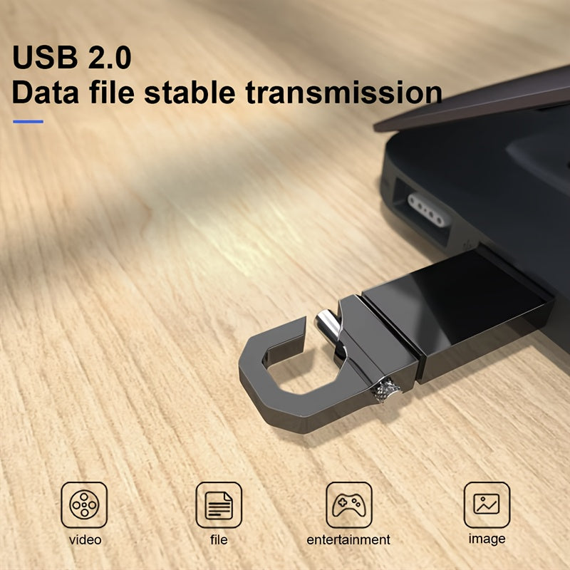 Metal USB Flash Drive 8GB to 110GB Portable Data Storage for Photos Videos and Backup