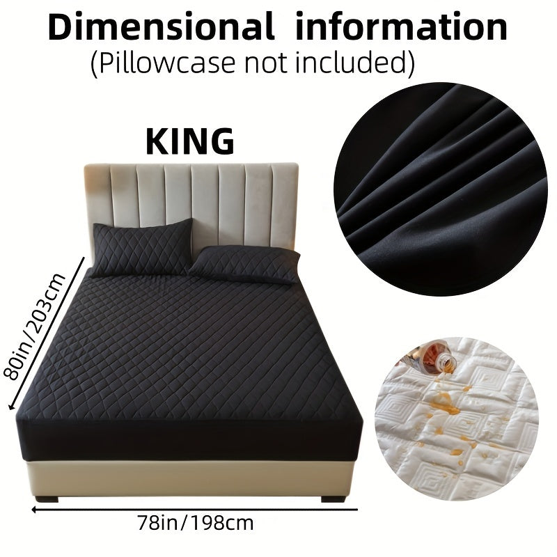 Suv o'tkazmaydigan yostiq himoyachisi, bir-biriga qo'shilgan rangli qatlamli dizayn, suv o'tkazmaydigan, sirpanmaydigan yotoq qoplami