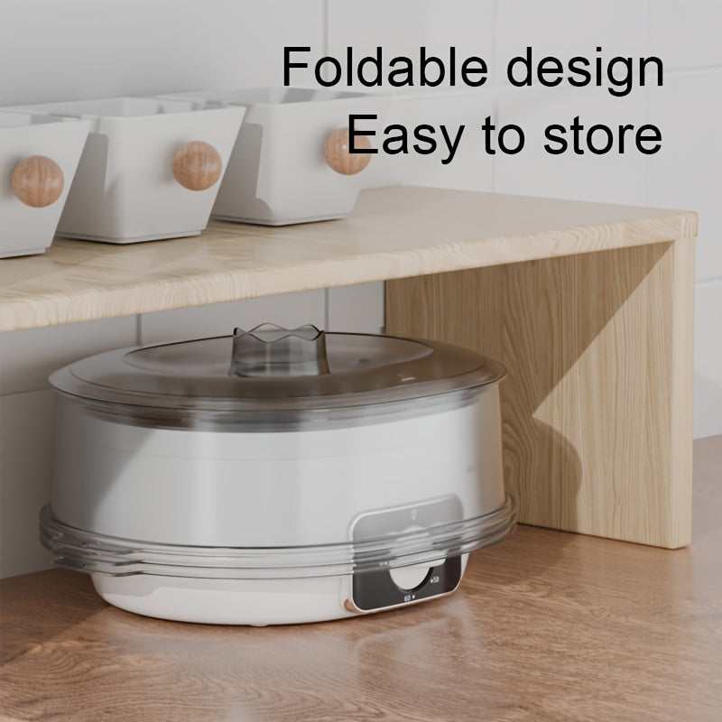 3-tier transparent steamer 13L capacity detachable pot 800W energy-saving