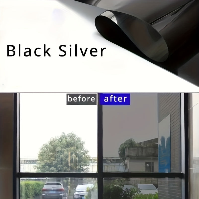 Premium Mirror Window Film Privacy UV Heat Blocking One-Way Daytime Tint