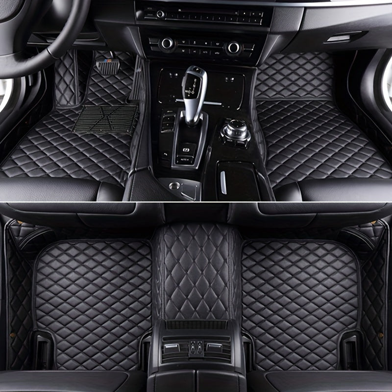 Car Floor Mats 6PCS PU Leather Anti-slip for Sedan SUV Interior Accessories