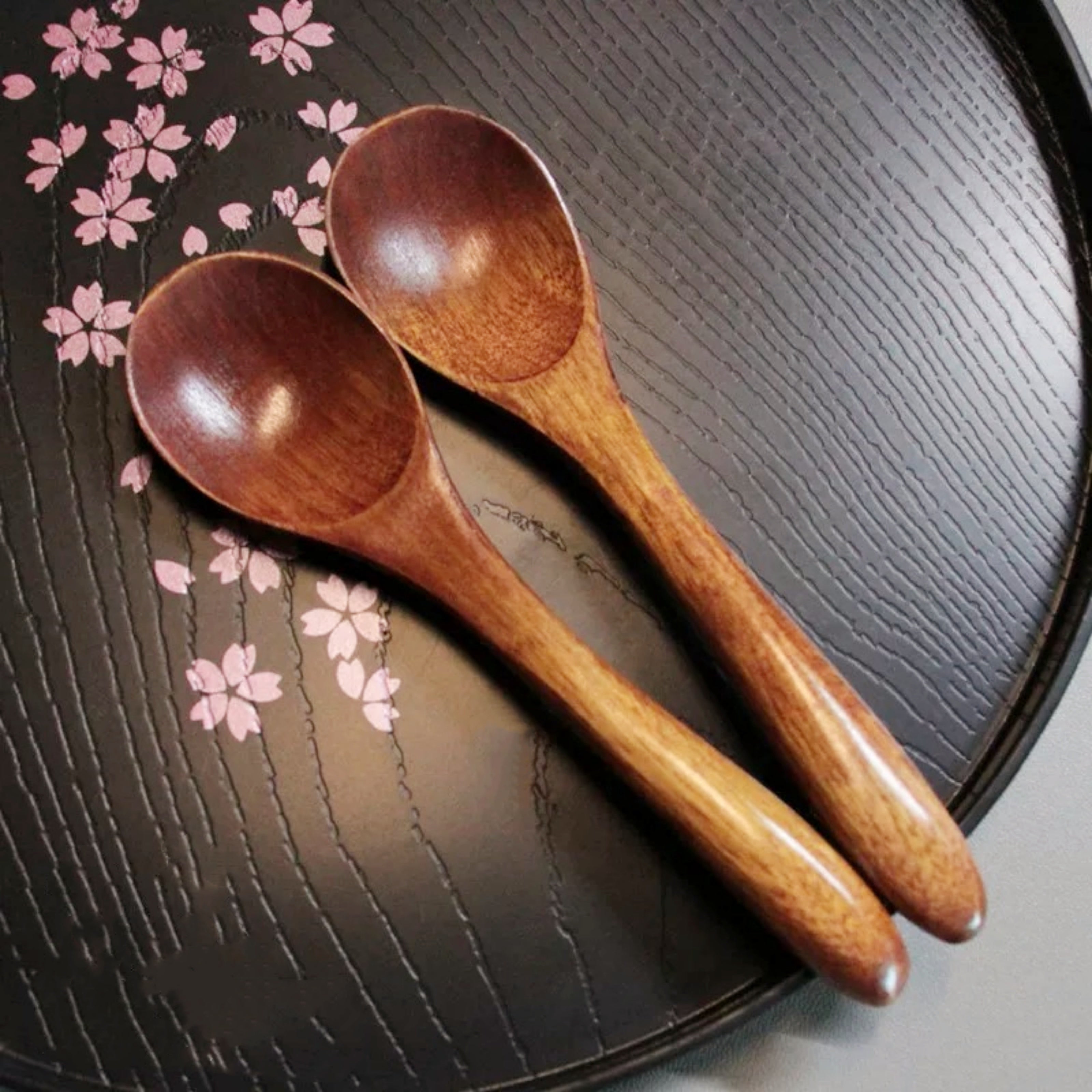 Handcrafted Solid Wood Dessert and Salad Spoon Set for Kitchen Decor