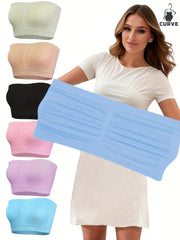 Women Seamless Wireless Sports Bras Plus Size Backless Stretch Workout Bras