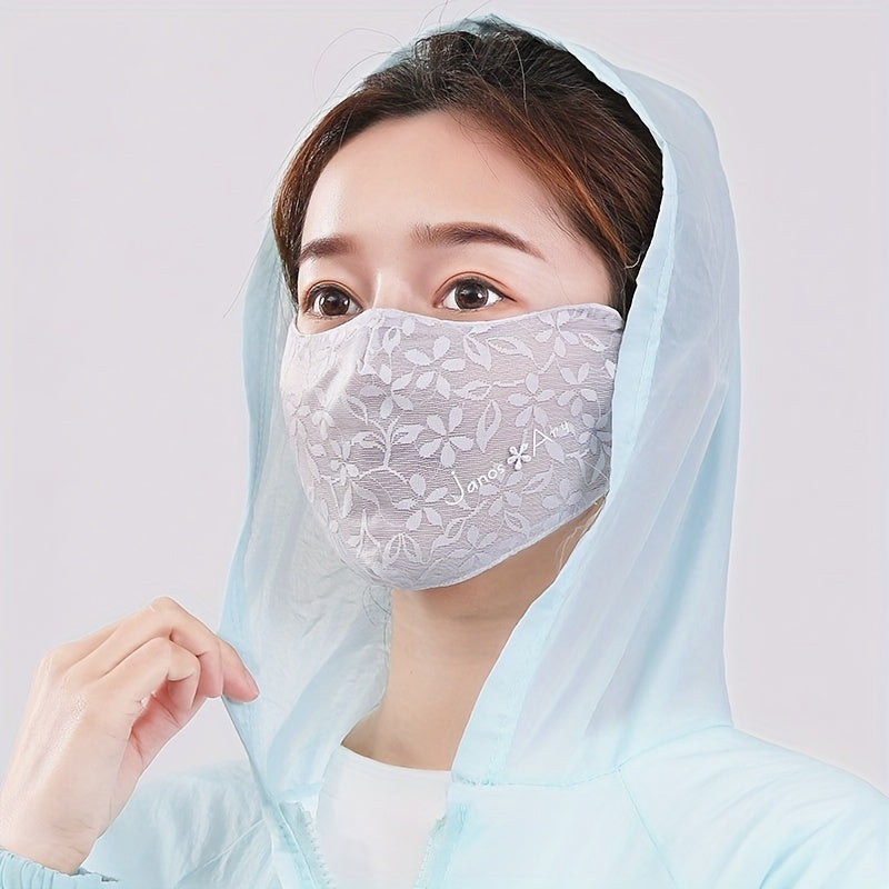 Women’s UV Protection Face Mask Breathable Ice Silk Summer Thin Eye Mask Pack of 1-5