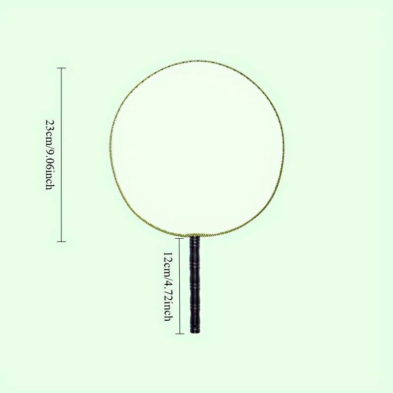 Girls Long Handle Dance Fan Traditional Hanfu Qipao Embroidered Summer Fan