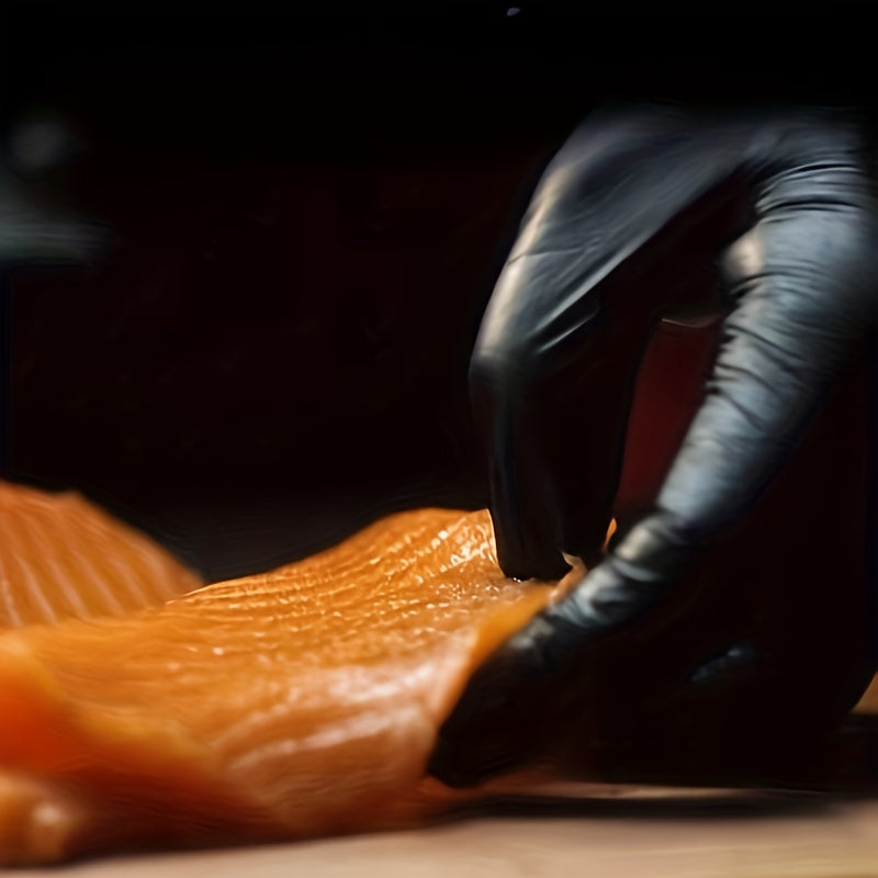 Black Nitrile Gloves FDA Compliant Waterproof Powder-Free Food Safe Disposable