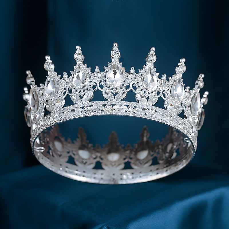 Rhinestone Tiara for Women Wedding Prom Bridal Hair Accessory Elegant Crown