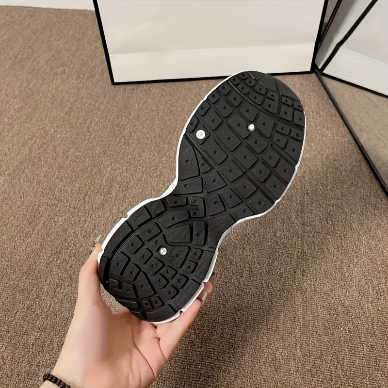 Zapatillas de malla transpirable para mujer, blancas, de caña baja, para caminar