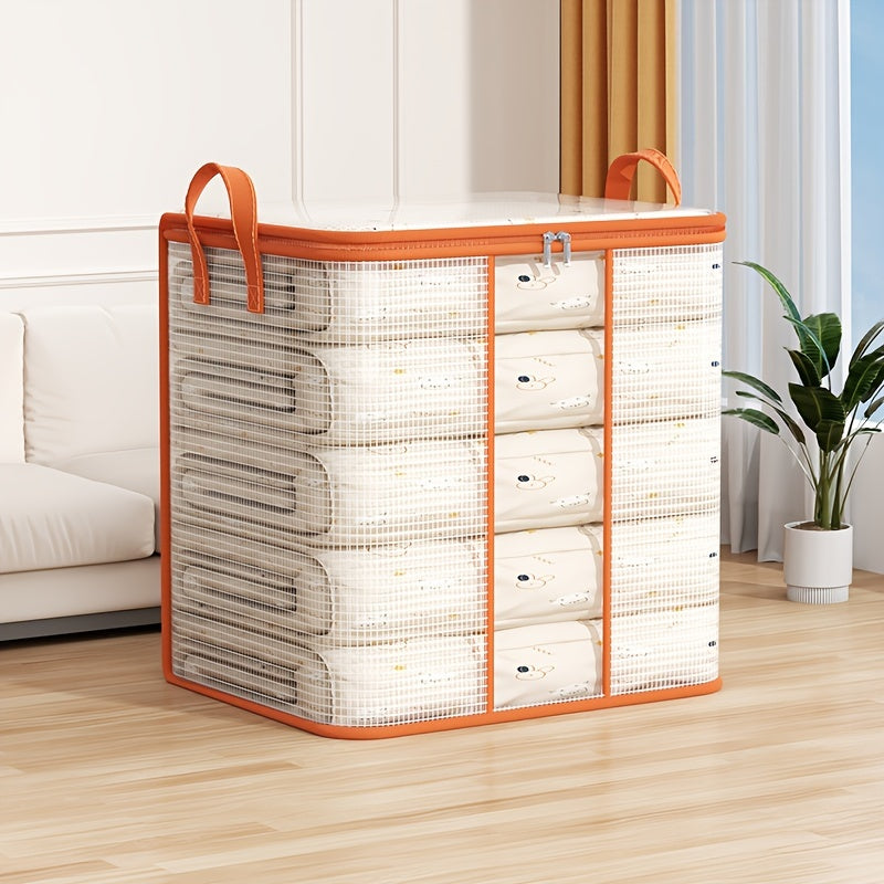 Bolsa de almacenamiento de PVC transparente a prueba de agua y humedad para ropa de dormitorio, mantas y mudanzas