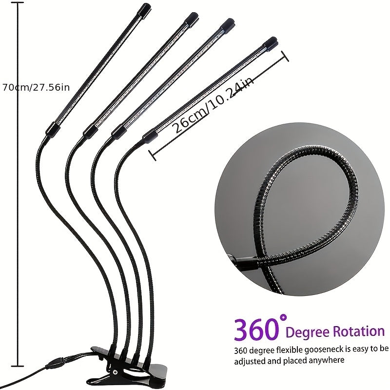 LED Grow Light Full Spectrum 6000K White Red Dimmable Auto Timer Indoor Plants