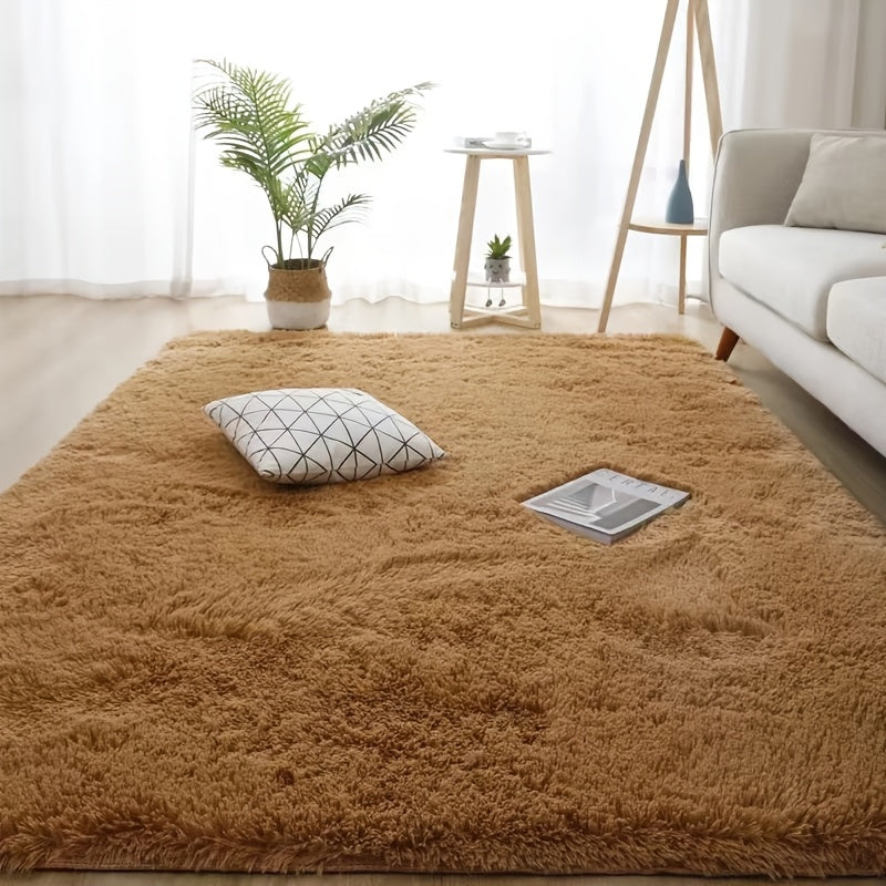 Soft Plush Faux Fur Area Rug with Non-Slip Backing for Bedroom and Living Room
