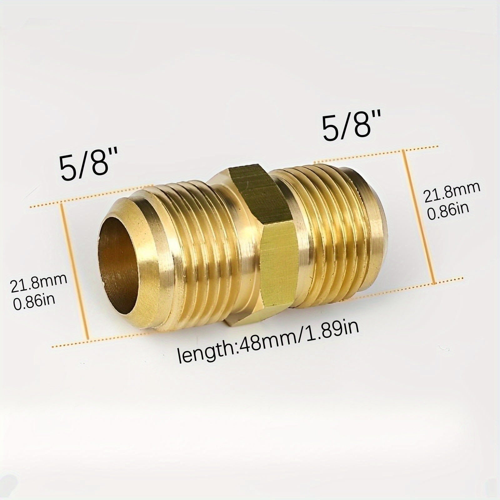 Brass Air Conditioning Copper Tube Adapter Female Male Flare Thread 1/4 3/8 1/2 5/8 3/4 Leak-Proof Joint