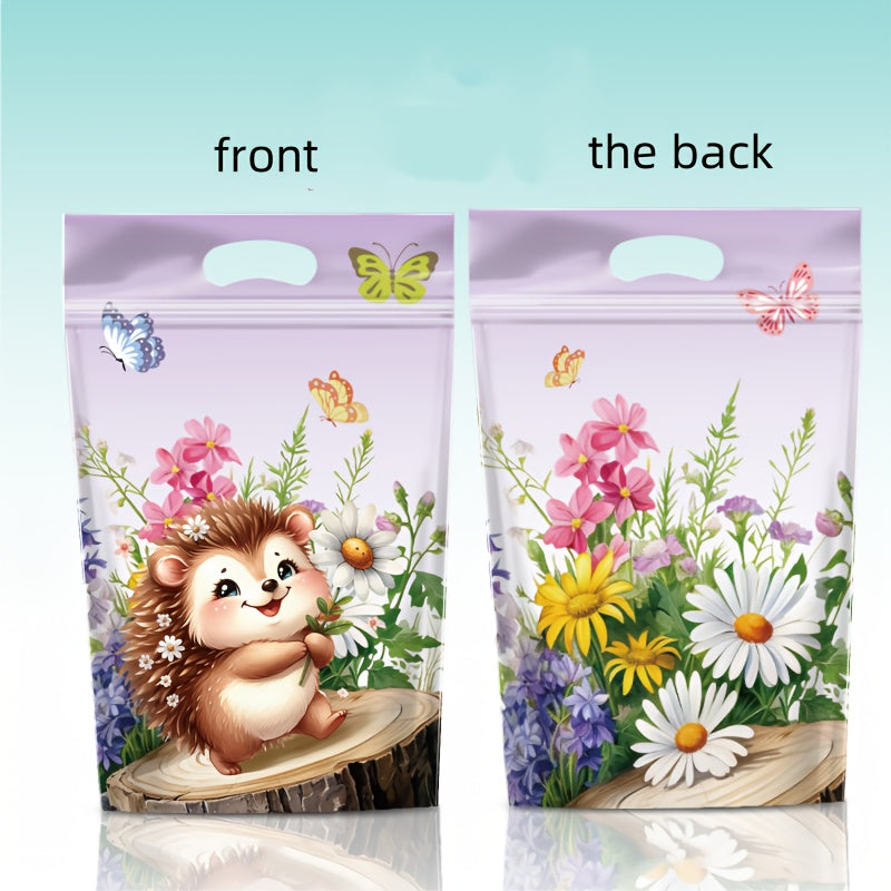 50-та ўз-ўзини yopadigan kartonli quyoncha sovgʻa sumkalar, partiyaga sovgʻa uchun 25.4x15.24x3.56 sm