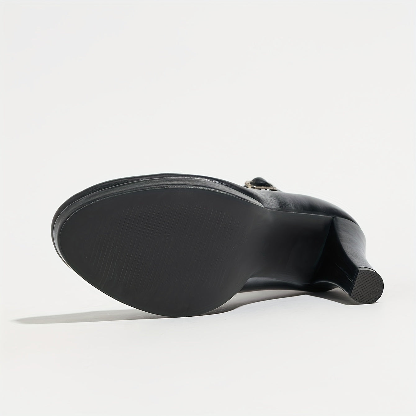 Women Solid Color Round Toe Mary Jane Pumps Breathable Ankle Strap Block Heel