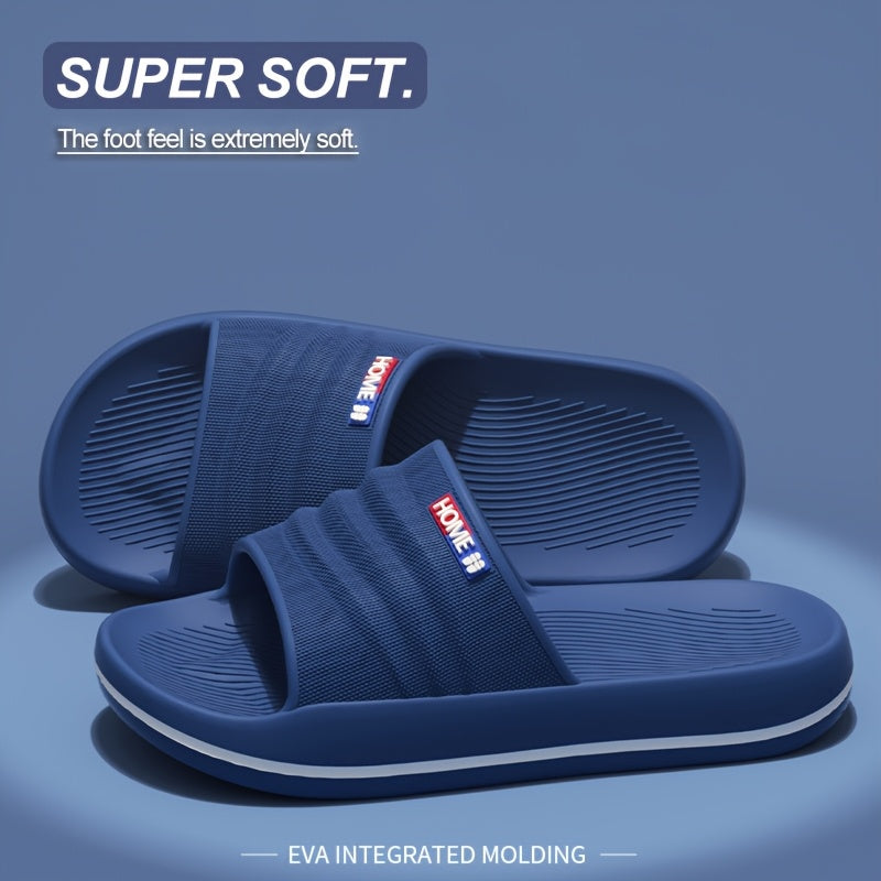 Zapatillas de interior para hombre con suela gruesa de EVA, antideslizantes, antimanchas, casuales, minimalistas, para todas las estaciones