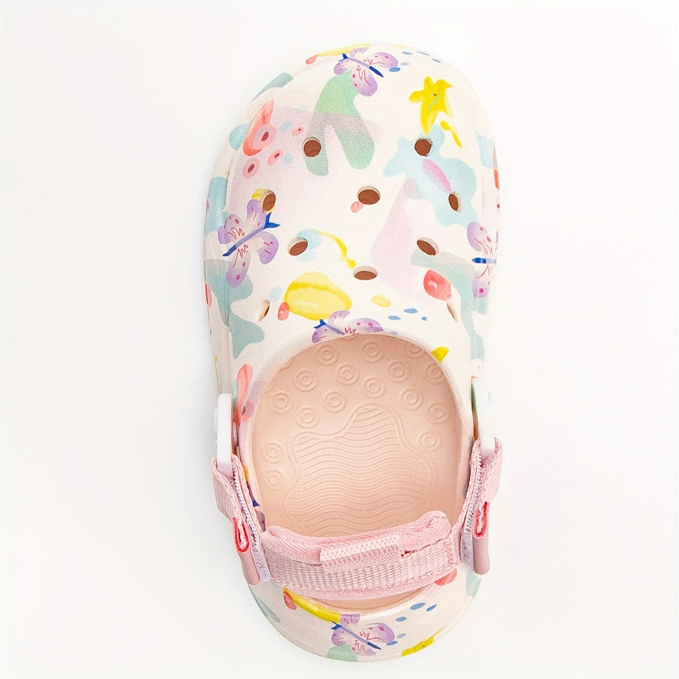 Kids Summer Sandals for Boys and Girls Non-Slip Quick-Dry EVA Flowers Low Top