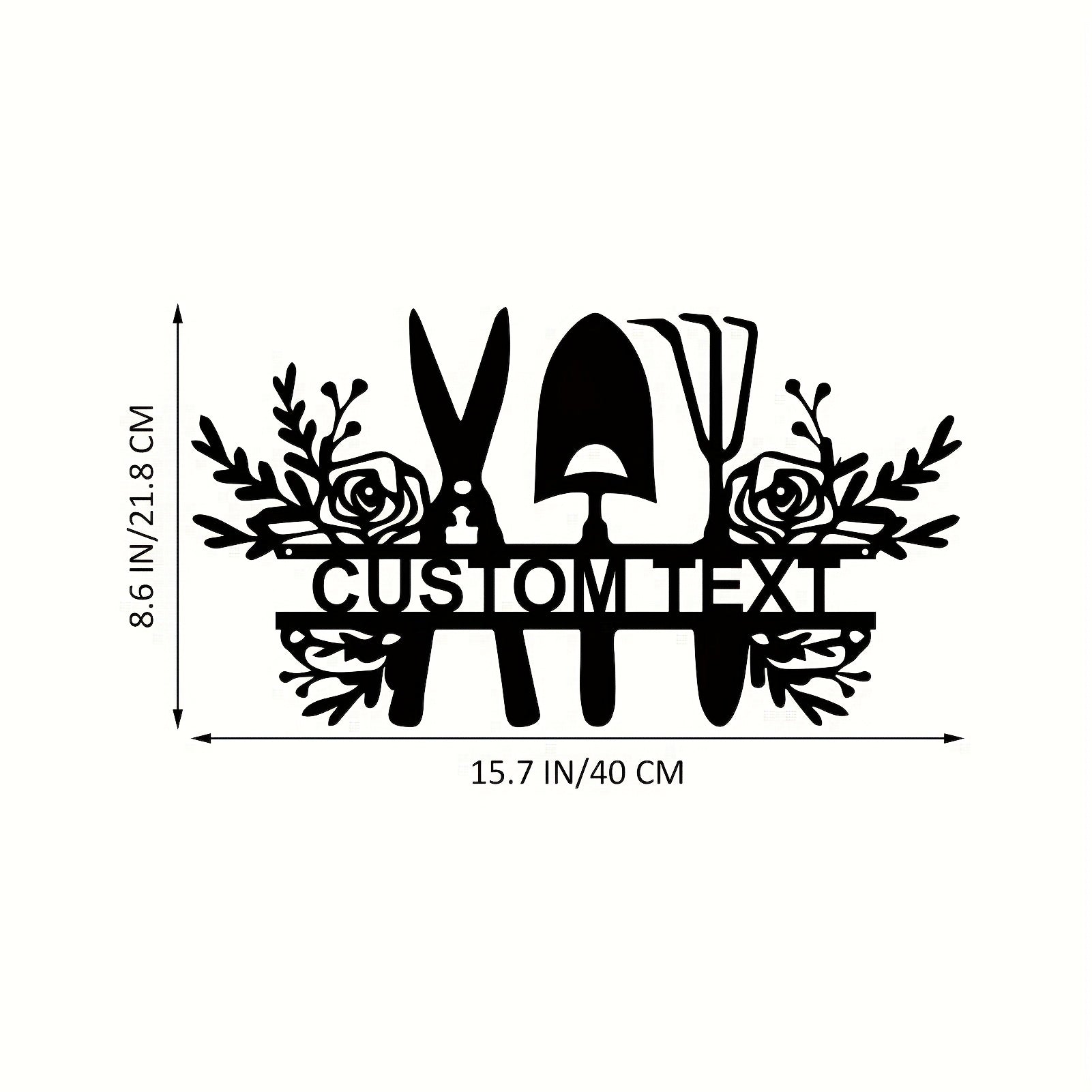 "Shaxsiylashtirilgan Monetning Bog'i Metall Devor San'ati bilan Joyingizni Yaxshilang - Ichki va Tashqi Bezak uchun Qo'l Bilan Yasalgan Rustik Qora Temir Gul Haykali"