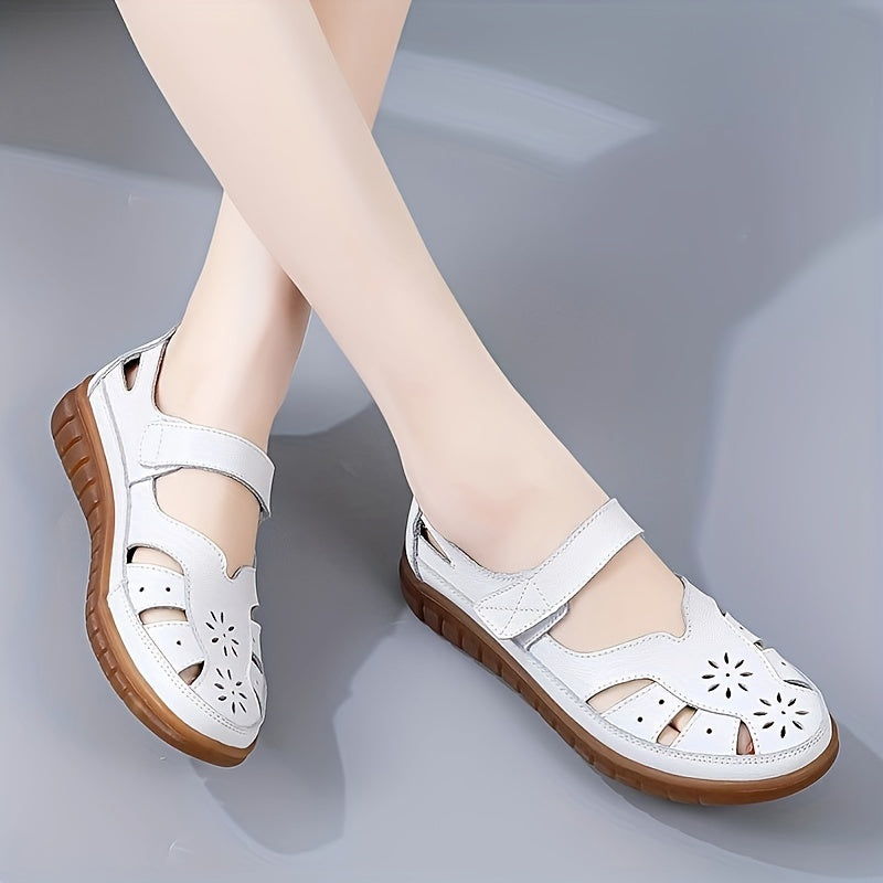 Women's Flats with Soft Sole and Ankle Belt for Casual Wear