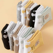Baby Socks 10 Pairs for Infants All-Season Knit Animal Pattern Knee-Length