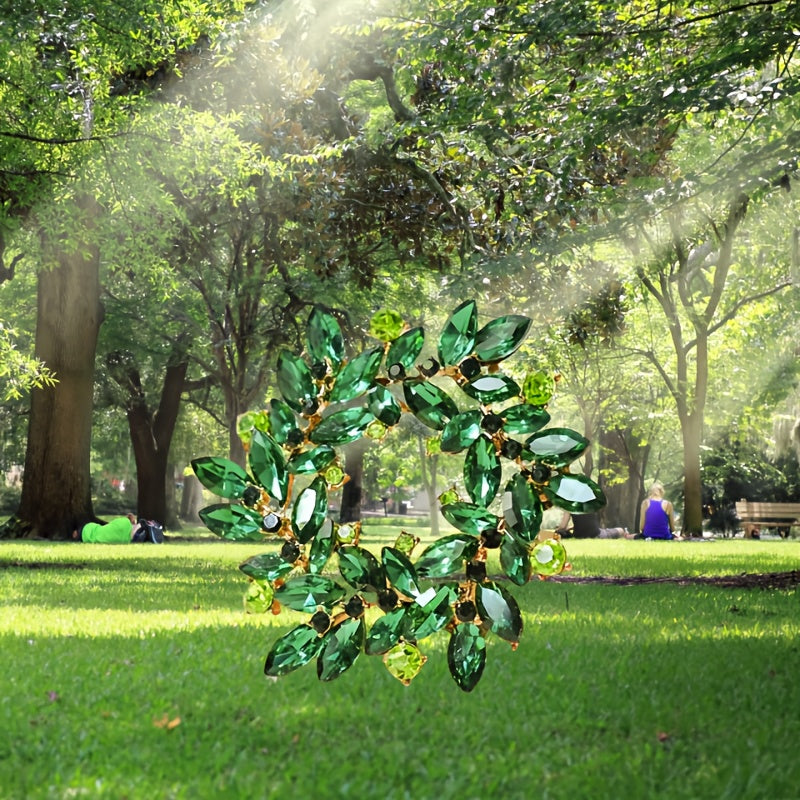 Vintage Crystal Brooch with Rhinestones Faux Crystals Elegant Jewelry for Men Women