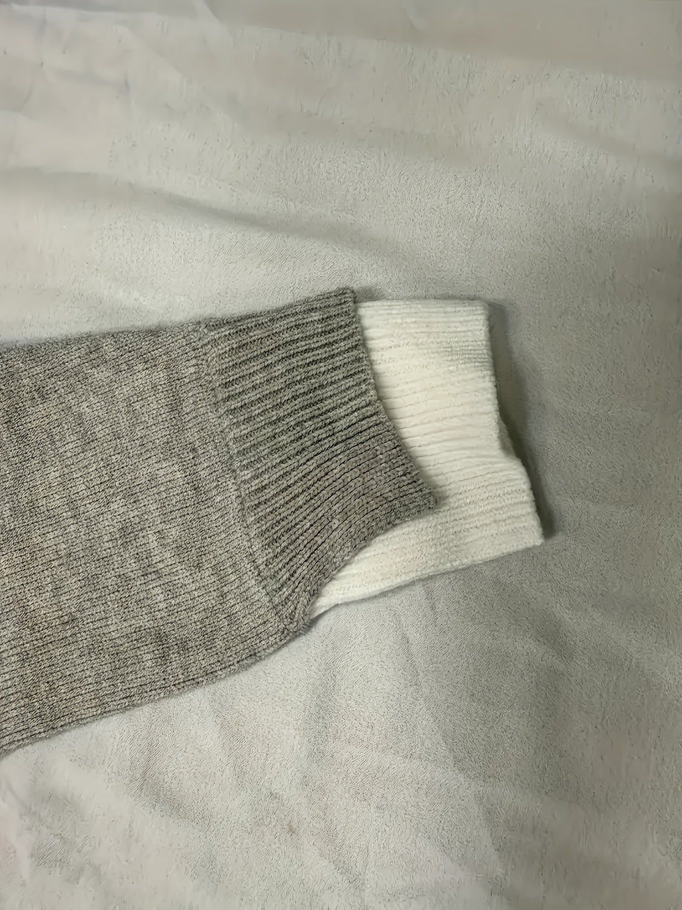 Женский свитер оверсайз с цветными блоками, мягкий розово-белый, повседневный, с длинным рукавом