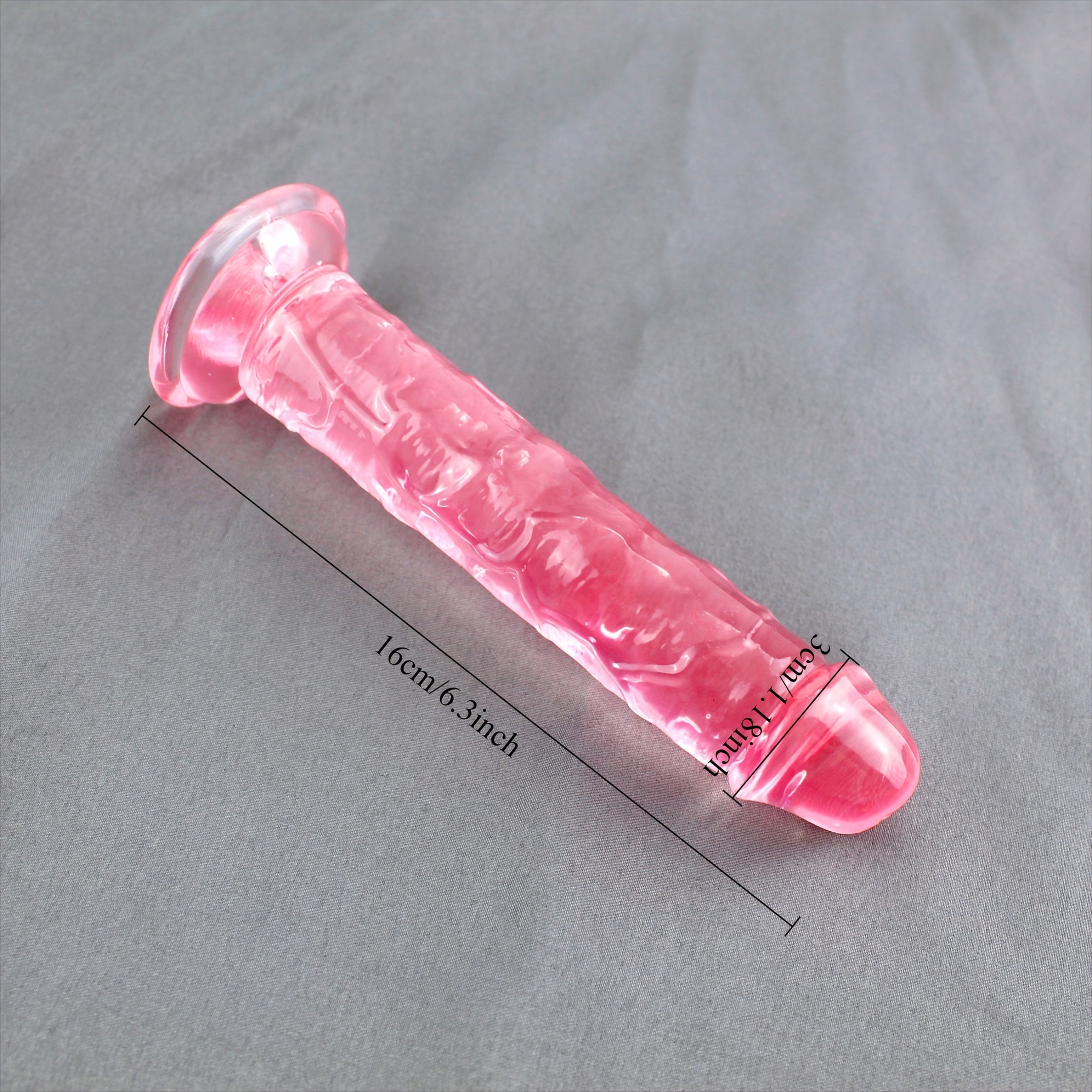 Large Clear Jelly Male Sex Toy with Suction Cup, Realistic Dildo