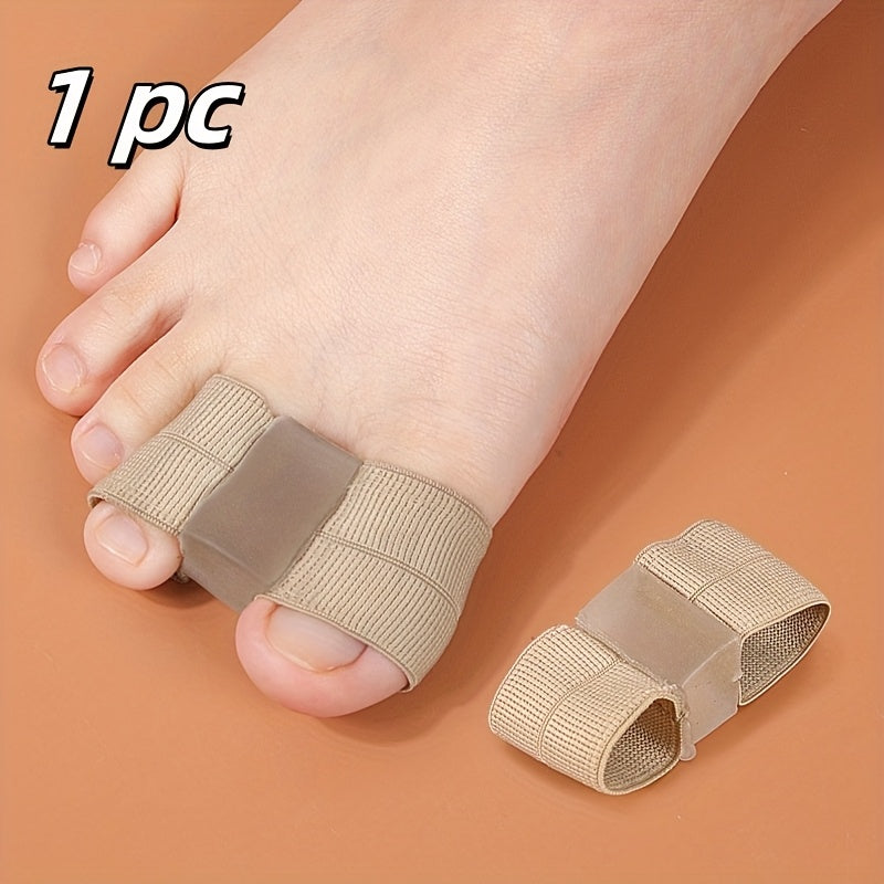 Unisex Breathable Fabric Toe Protector Shoe Insert Beige Brown Accents