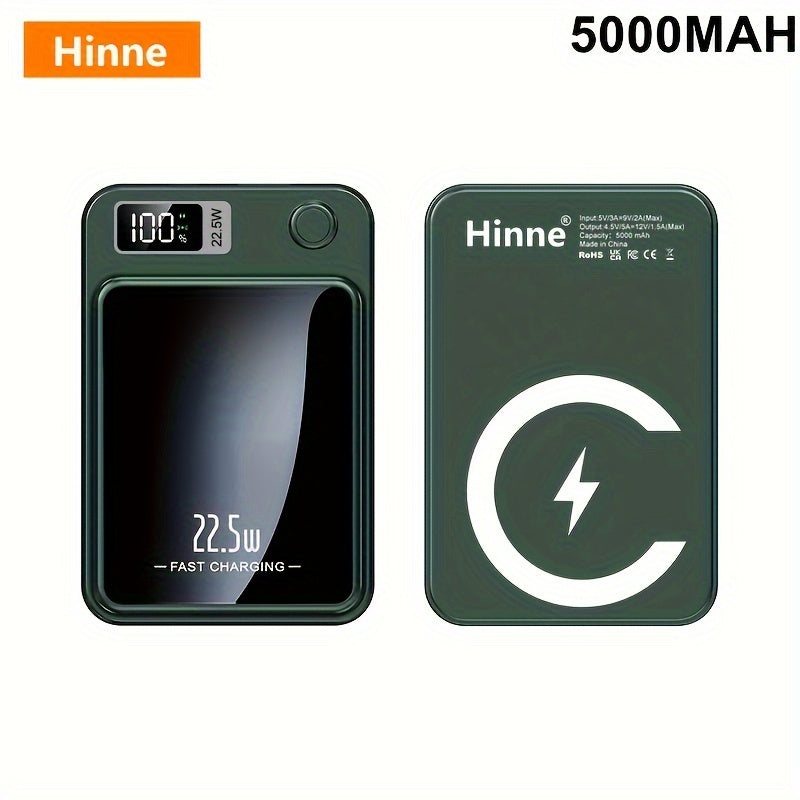 10000mAh portativ quvvat banki simsiz quvvatlash tez zaryadlash LED displey tashqi favqulodda