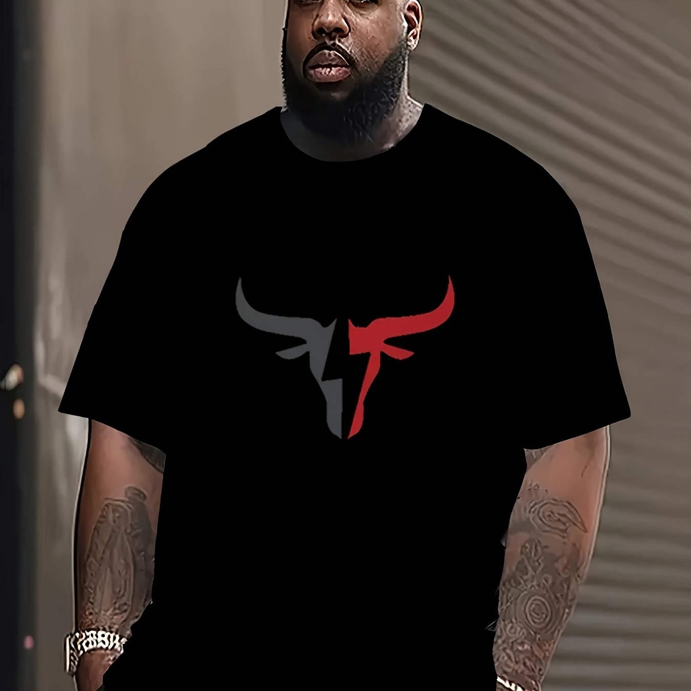 Yoz uchun erkaklar uchun katta o'lchamdagi sigir bosma futbolka, ko'cha uslubidagi yangilik futbolkasi