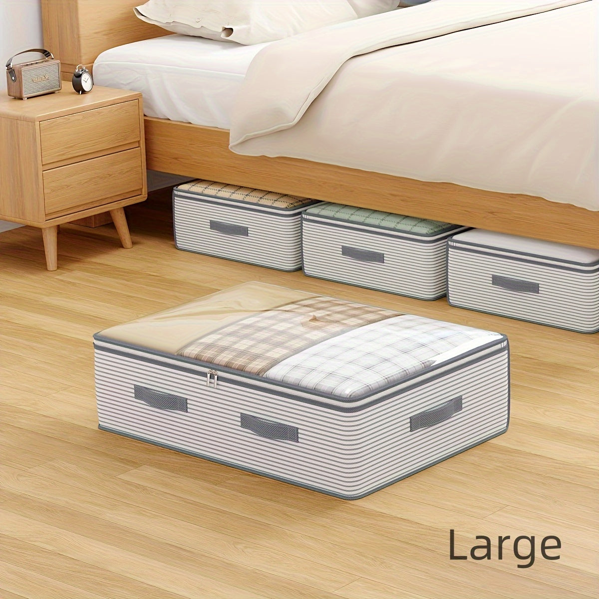 Foldable Under-Bed Storage Bag for Clothes and Bedding 3.2 Cubic Feet