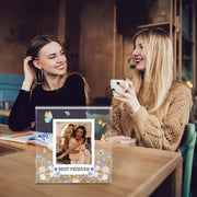 Akril eng yaxshi do'st foto ramka plakati, kapalak dizayni bilan stol bezaklari va sovg'alar uchun