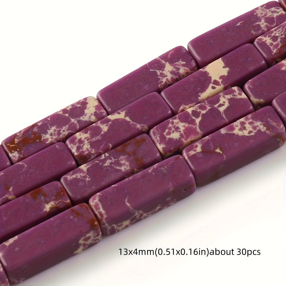 Natural Stone Jasper and Shoushan Beads Set for Jewelry Making Multicolor Cylindrical