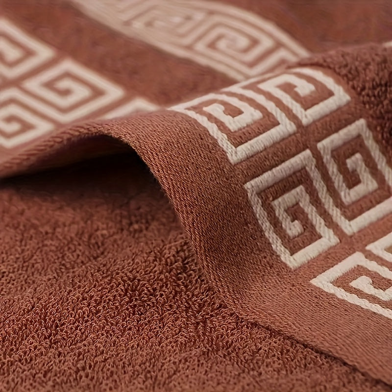 Juego de 3 toallas de algodón estilo griego para baño, mano, playa, hogar, viaje, regalo de Navidad