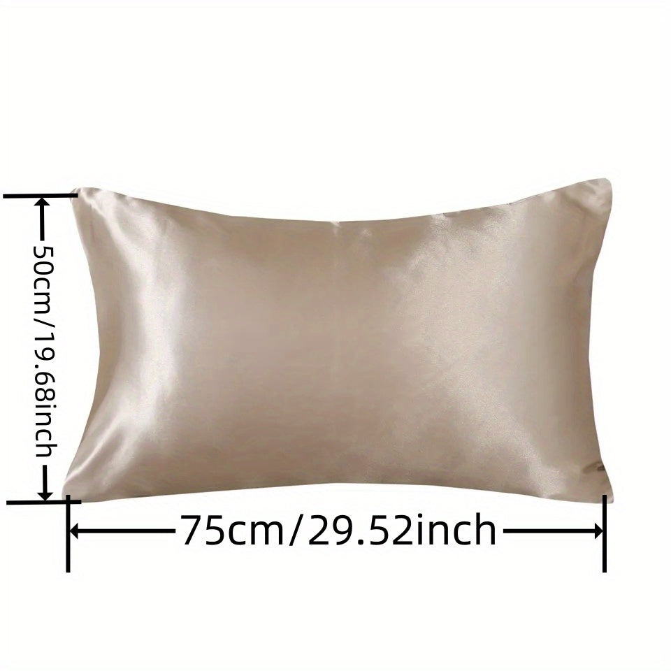 Set of 2 Satin Pillowcases in Multiple Colors Soft Airy Envelope Closure