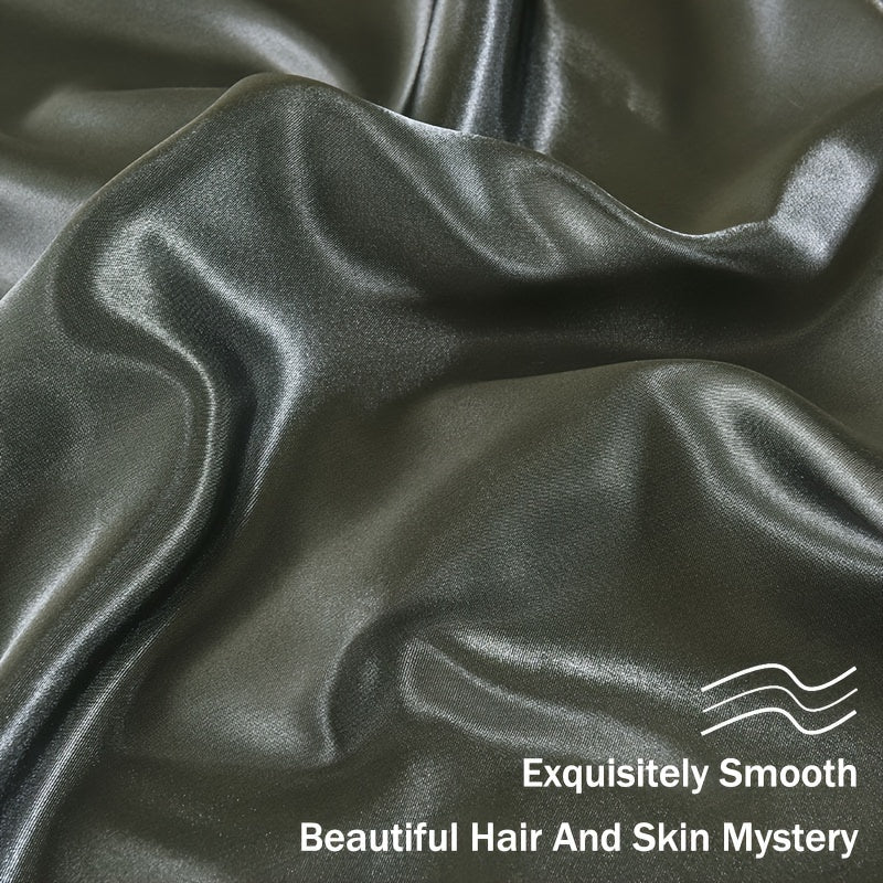 Set of 2 Satin Pillowcases Solid Color Envelope Style for Hair and Wrinkle Reduction