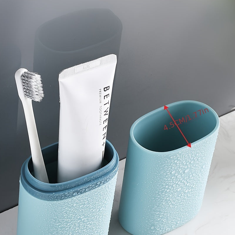 Portable Toothbrush Holder Case Travel Toothbrush Storage Box with Mouthwash Compartment
