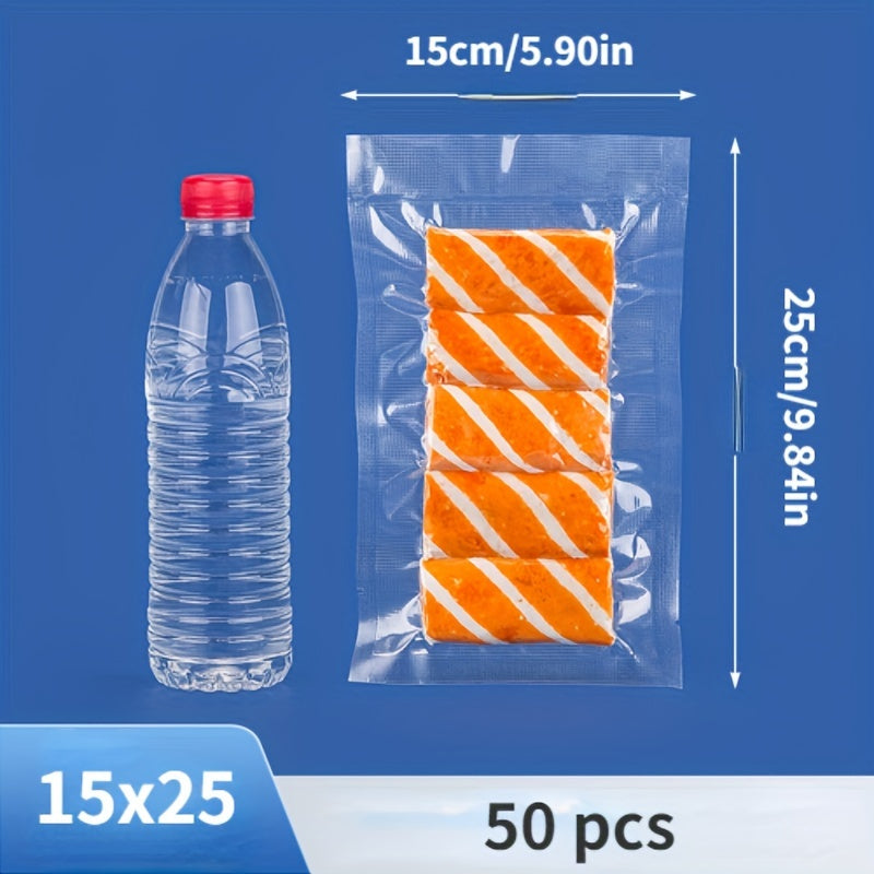 Oila uchun oziq-ovqatni saqlash uchun vakuum yopishqoq sumkasi.