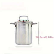 Stainless Steel Cookware Set with Soup, Fryer, Stew Pots and Basket for Home and Restaurant