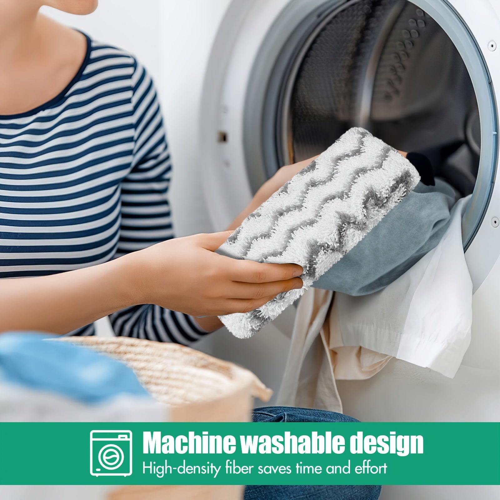 2 piezas de fundas de repuesto para trapeador plano de terciopelo coral, poliéster, para limpieza de suelos secos y húmedos